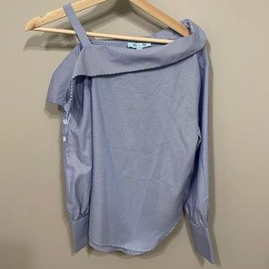 She + Sky Asymmetrical Button up